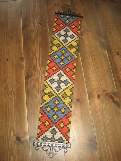 Stor klokkestreng med smijernsoppheng ca 18*85 cm stor 60 tallet