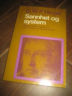 Hegel: Sannhet og system 1971