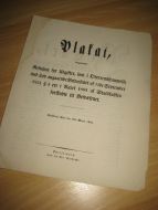 Placat angaaende Refusion for Udgifter….1864.