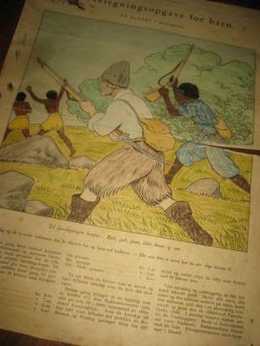 JULENS farveleggingsoppgave for barn Fra Illustrert Familieblad 1920 Dette er ark nr 9