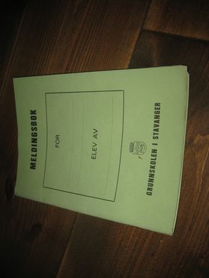 Ubrukt MELDINGSBOK GRUNNSKOLEN I STAVANGER 80 tallet