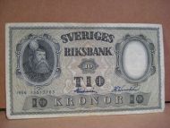 1956, 10 KRONOR, pen med brett