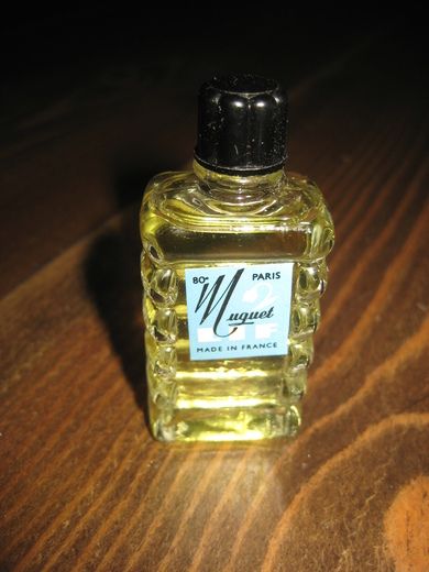 Parfymeflaske med innhold, Muguet LIF. France, 70 tallet.