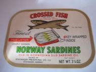 CROSSED FISH, STAVANGER PRESERVING CO, STAVANGER.