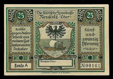 STADT NEUSALZ Funfundzwanzig pfennig