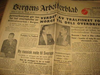 1949 nr 062 15 mars Bergens Arbeiderblad