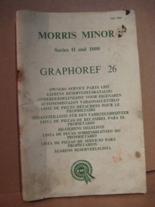 MORRIS MINOR Series II and 1000. GRAPHOREF 26. 1961.