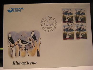 1991 3 6 Rita og Terna 4 blokk kr 3 70
