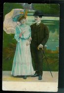 Postkort fra 1908 stempla 