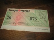 Pengelotteriet 875 trkning 27 juli 1987 0886874