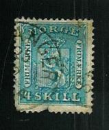 Norsk 4 sk. Frimmerke, NK8,