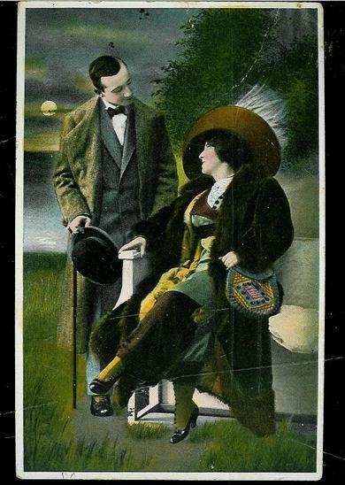 Gammelt postkort fra tidleg 1900