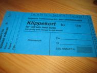 Ubrukt klippekort Helgeland Trafikkselskap Sandnessjøen Nummer varierer