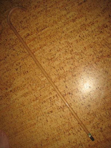 Gammel spaserstokk med metalltupp Ubrukt 40-50 tallet