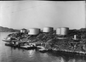 Bilde fra BPs anlegg på Lille Florvaagøy på 50 tallet