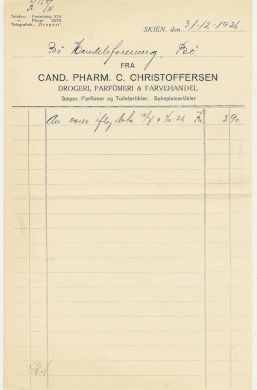 Cand Pharm C Christoffersen 1926