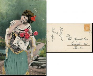 Pent julekort fra tidleg 1900