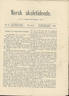 1896,nr 015, Norsk skoletidende