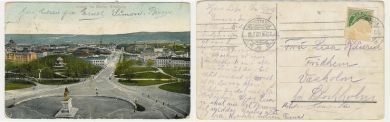 Udsikt fra Slottet, Kristiania 1909