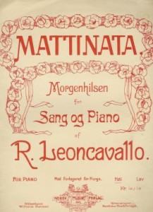 Mattinata, Morgenhilsen for Sang og Piano