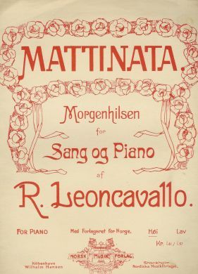Mattinata, Morgenhilsen for Sang og Piano
