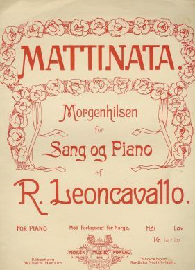 Mattinata, Morgenhilsen for Sang og Piano