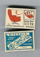 Fyrstikkeske fra Stokke Fabrikker