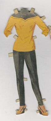 Strøken bukse og genser