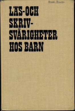 Eve Malmquist, Les- och skrivsvårigheter hos barn