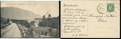 Fra Bergensbanen- Strandelvbro Voss 1909