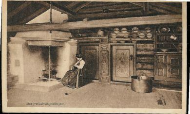 Stue fra Gulsvik, Hallingdal, kort nr 3 fra Utstyrsmagasinet