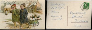 Pent barnekort stempla Bergen- Nordnes 1926