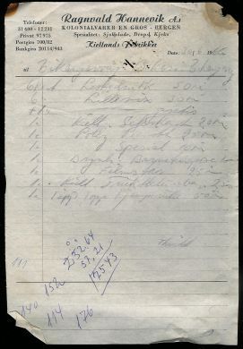Ragnvald Hannevik Kolonialvarer Bergen