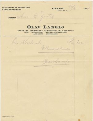 Olav Langlo, Stranda 1944