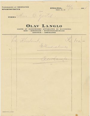 Olav Langlo, Stranda 1944