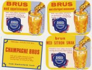 Etiketter fra Emdal Mineralvannsfabrikk