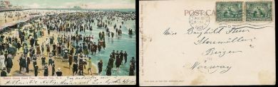 Beach Above Steel Pier. Atlantic City N.J. 1907